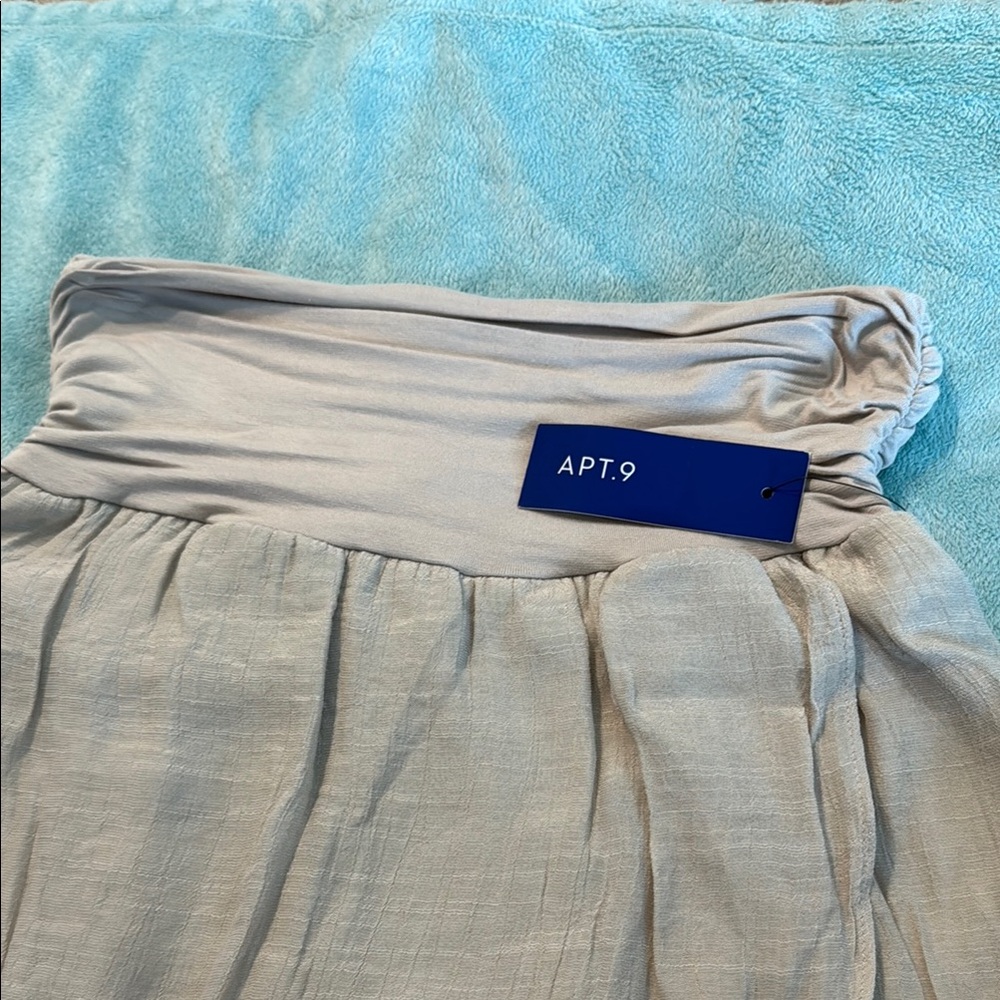 Apt. 9 Beige Midi Wrap Skirt Asymmetrical High-Low - Picture 2 of 11